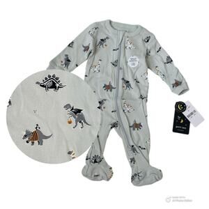 NWT Petit Lem 6M Dinosaur Halloween Footie